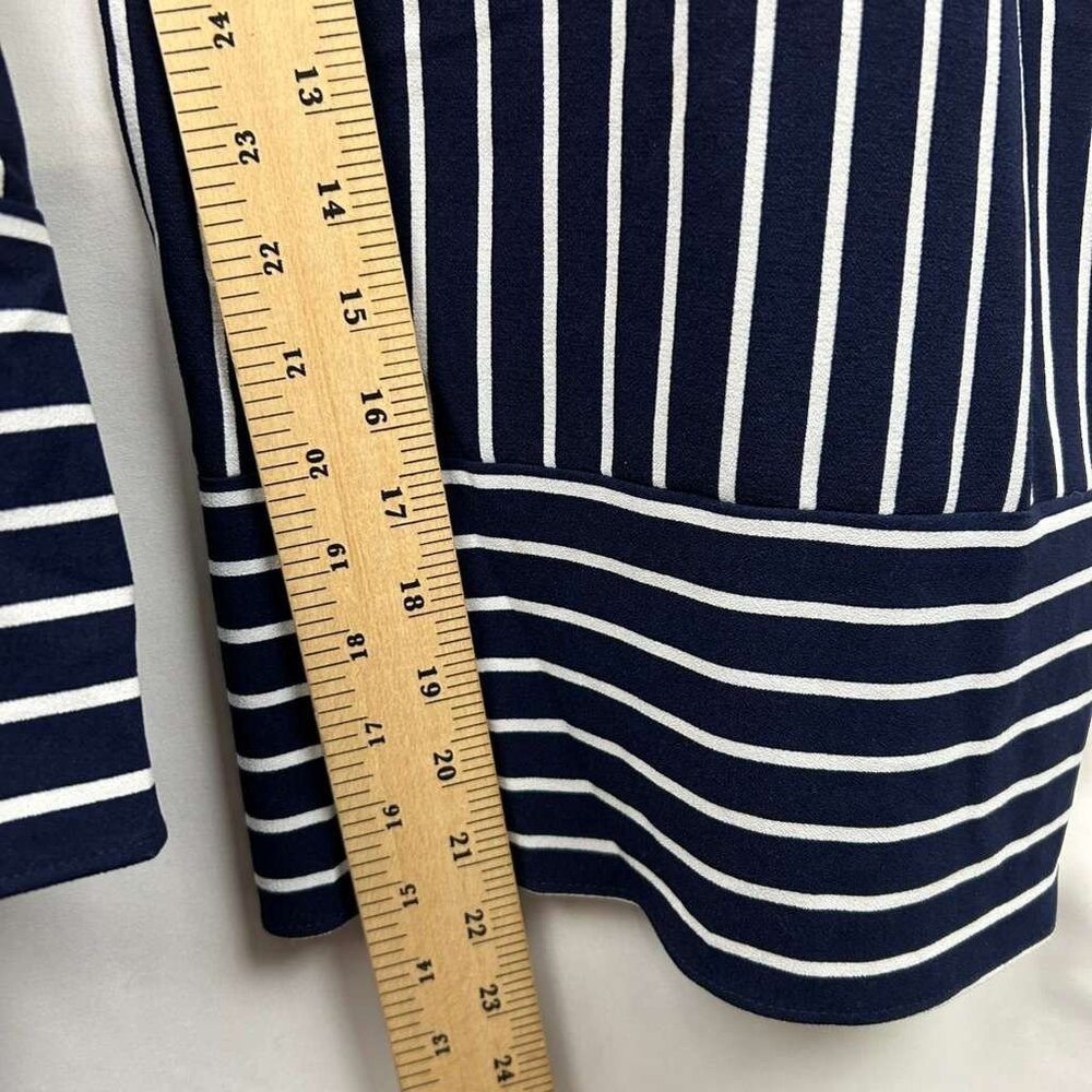 Moa Moa Women's L Jumpsuit Romper Halter Stripe Culotte Wide Leg Navy White NWT - Picture 6 of 16